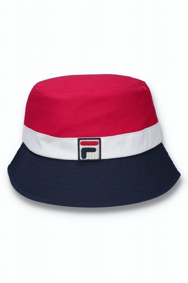 Navy Fila Basil F-Box Bucket Men Hats | 1798SFYQR