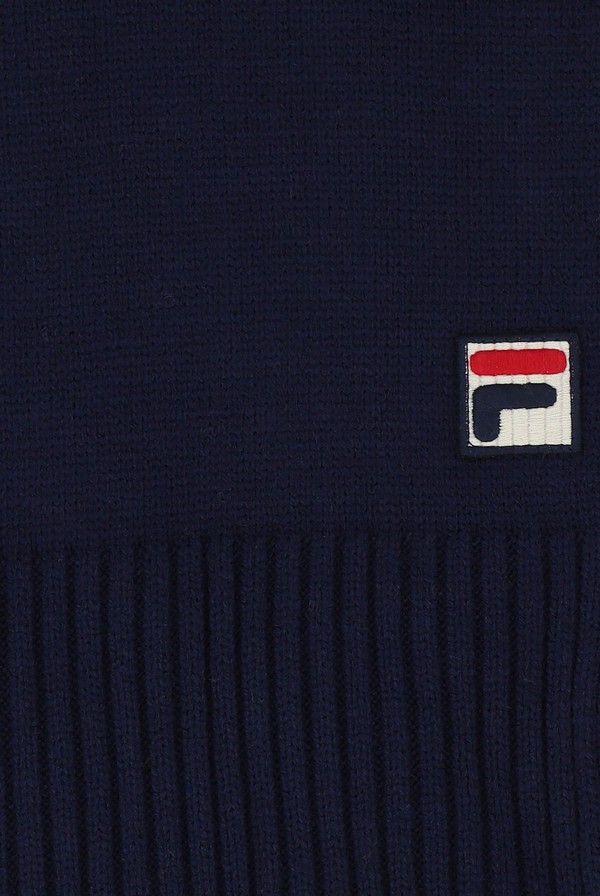 Navy Fila Ceri Knitted Men Scarves | 6187WAILY