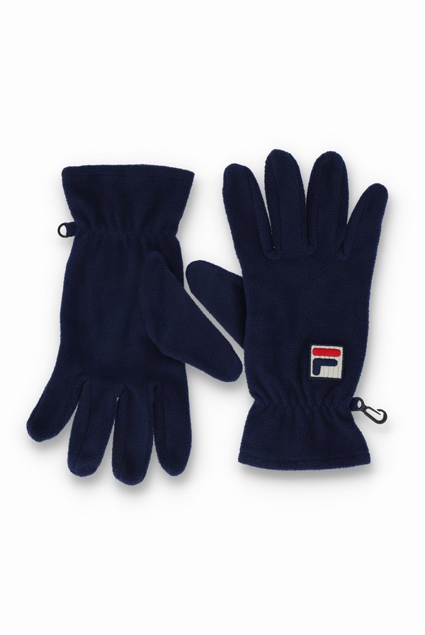 Navy Fila Coney Men Gloves | 9713UBVRT