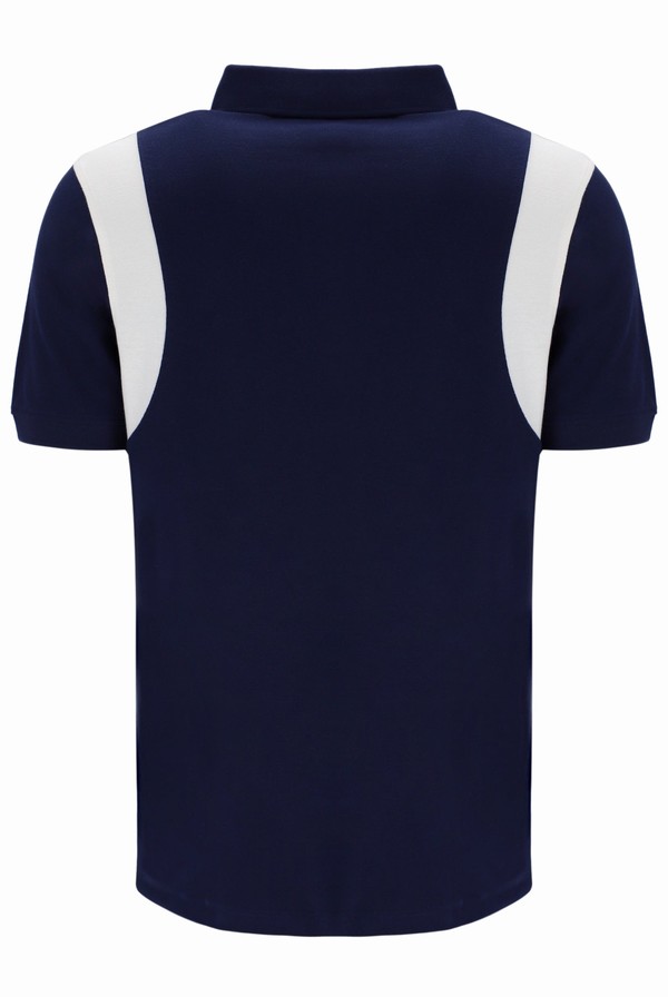 Navy Fila Dawson Archive Tennis Inspired Men Polo Shirts | 7640OLJNH