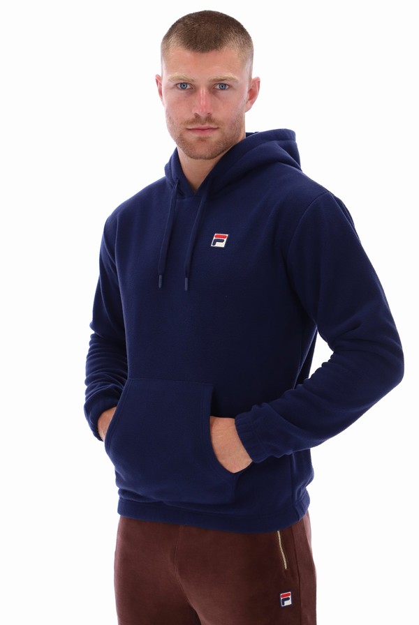 Navy Fila Finn Men Hoodie | 0248BLZEG