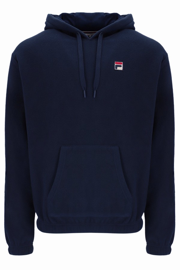 Navy Fila Finn Men Hoodie | 0248BLZEG