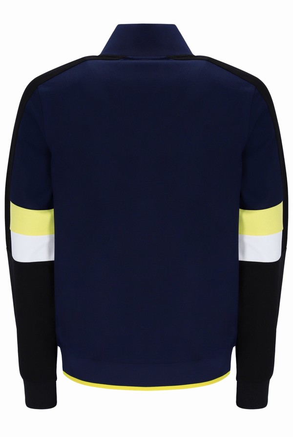 Navy Fila Fischer Colour Blocked Men Track Top | 7165ZCPXY