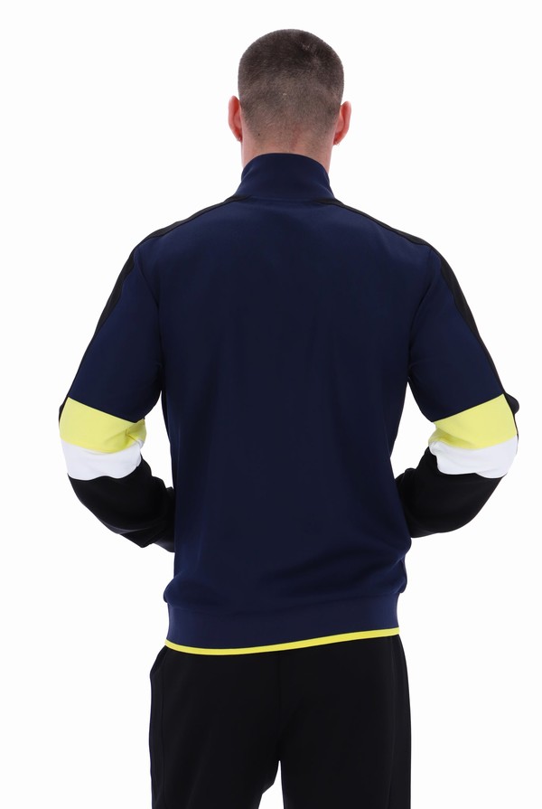 Navy Fila Fischer Colour Blocked Men Track Top | 7165ZCPXY