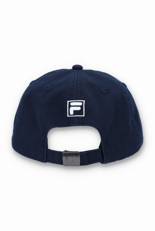 Navy Fila Fylo Enzyme Wash Baseball Men Caps | 0792FBSQR