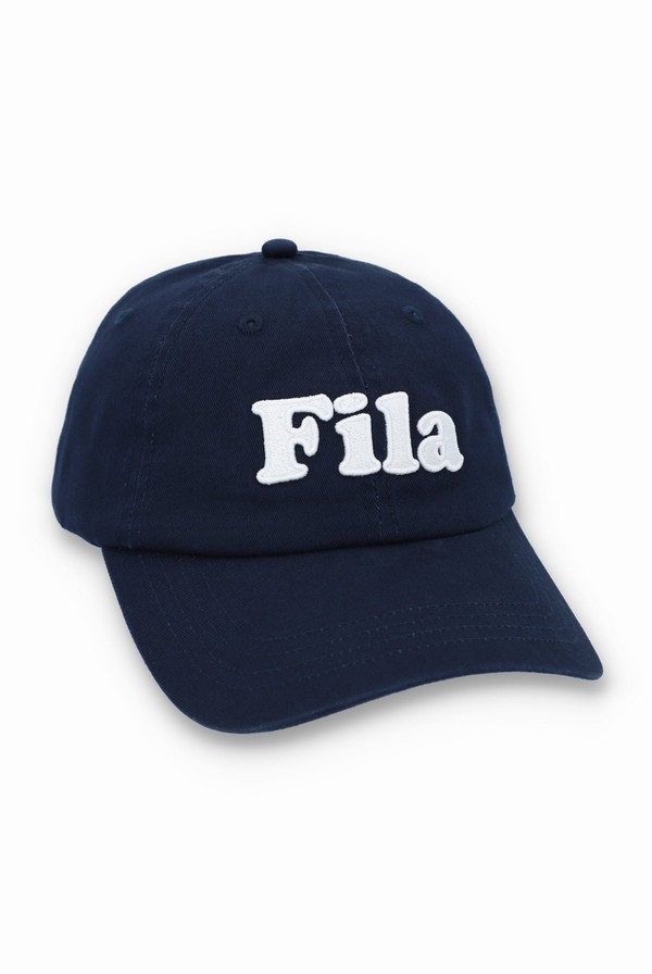 Navy Fila Fylo Enzyme Wash Baseball Men Caps | 0792FBSQR