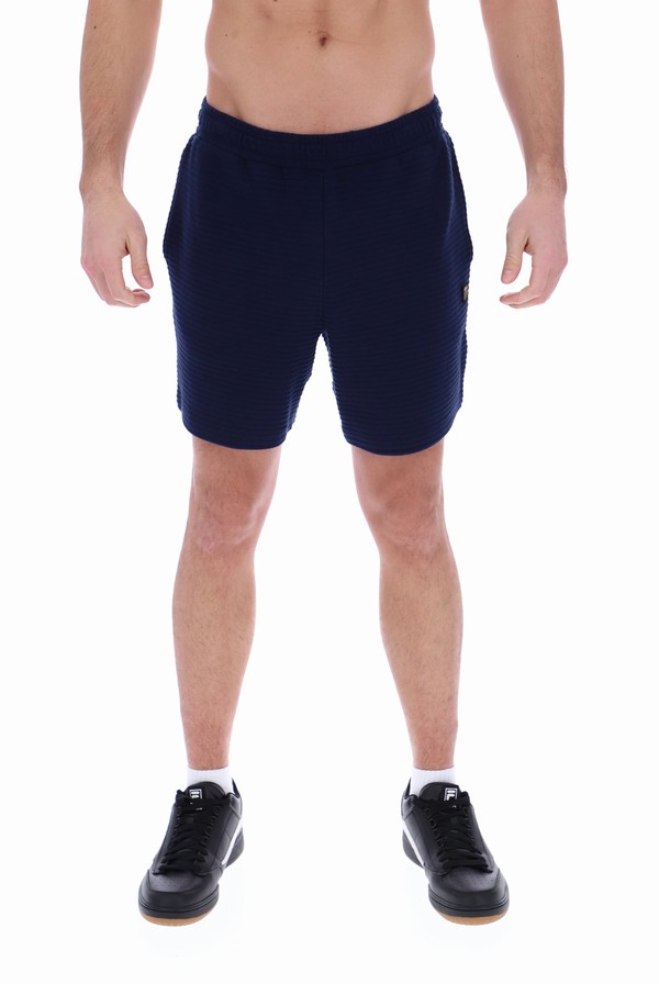 Navy Fila Ghio Pleated Men Shorts | 1072DPXBC