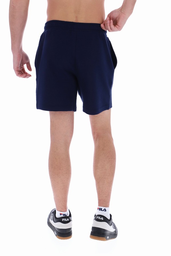 Navy Fila Ghio Pleated Men Shorts | 1072DPXBC