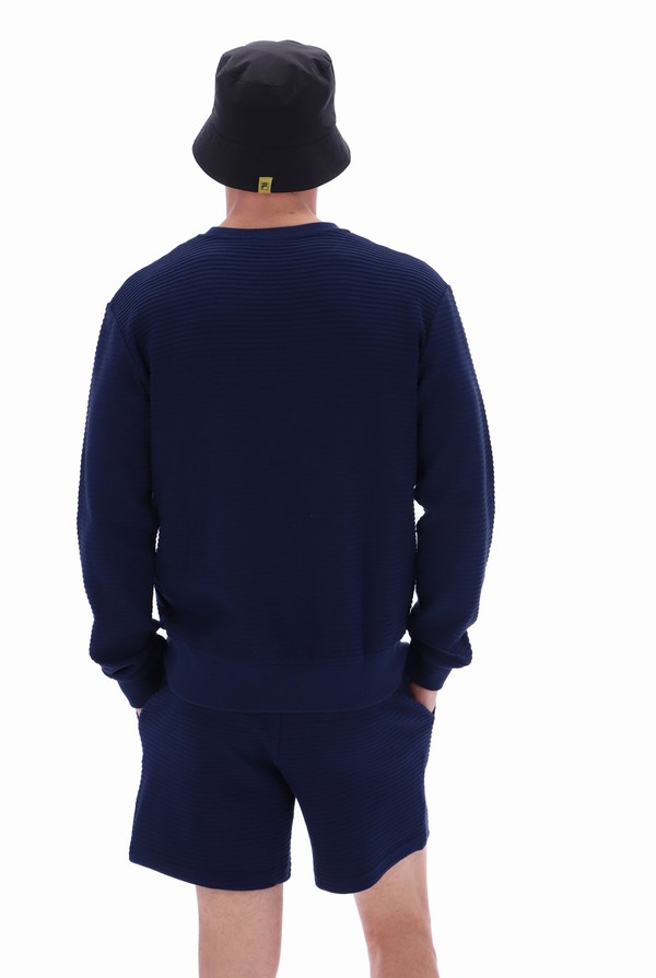 Navy Fila Ghio Pleated Men Tracksuits | 1302WUEGZ