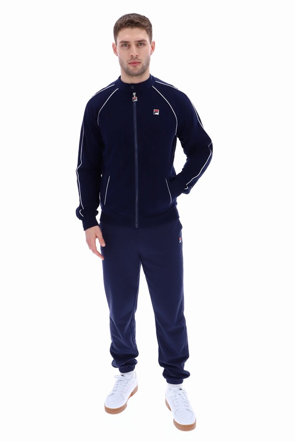 Navy Fila Grasso Towelling Men Jackets | 5907BALXV