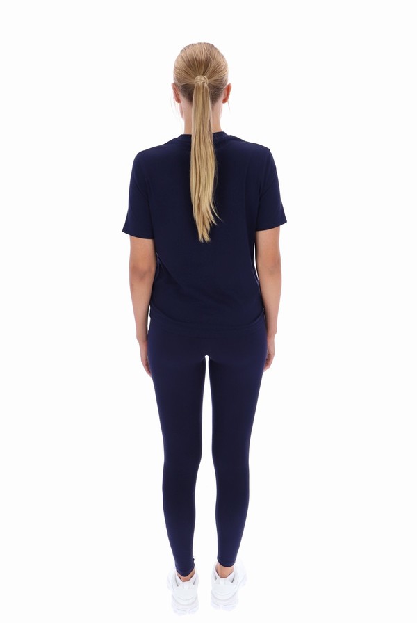 Navy Fila Janis Boxy Women T-shirts | 8523JRDFZ