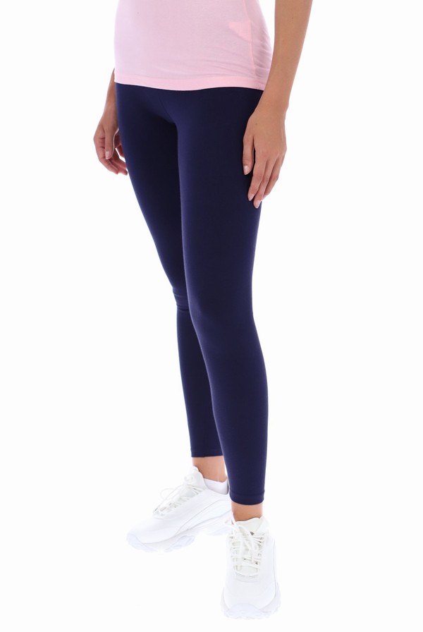 Navy Fila Logo Women Leggings | 1368DHBGM