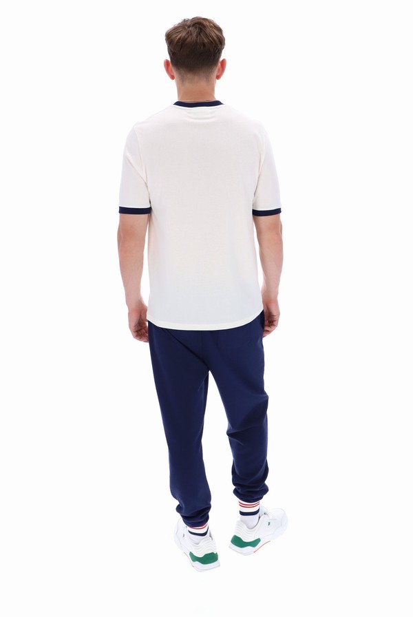 Navy Fila Marconi Essential Ringer Men T-shirts | 4168SQVOI