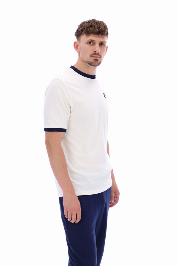 Navy Fila Marconi Essential Ringer Men T-shirts | 4168SQVOI