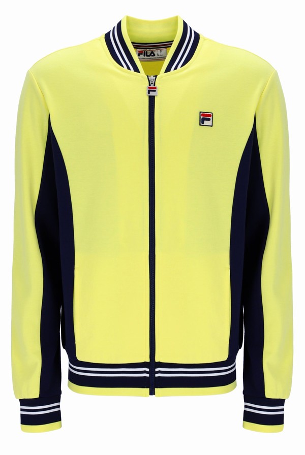 Navy Fila Settanta Baseball Men Track Top | 1643KZLFJ