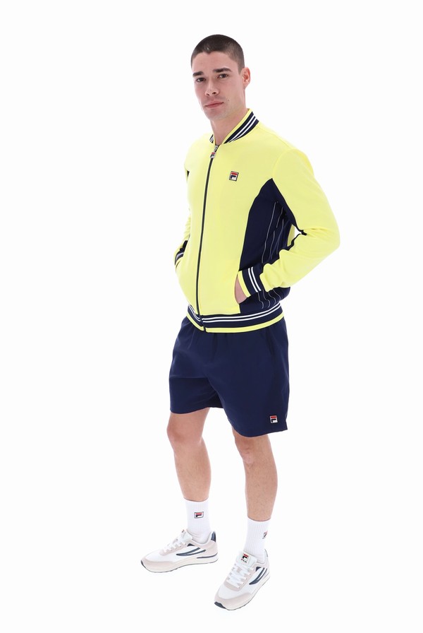 Navy Fila Settanta Baseball Men Track Top | 1643KZLFJ