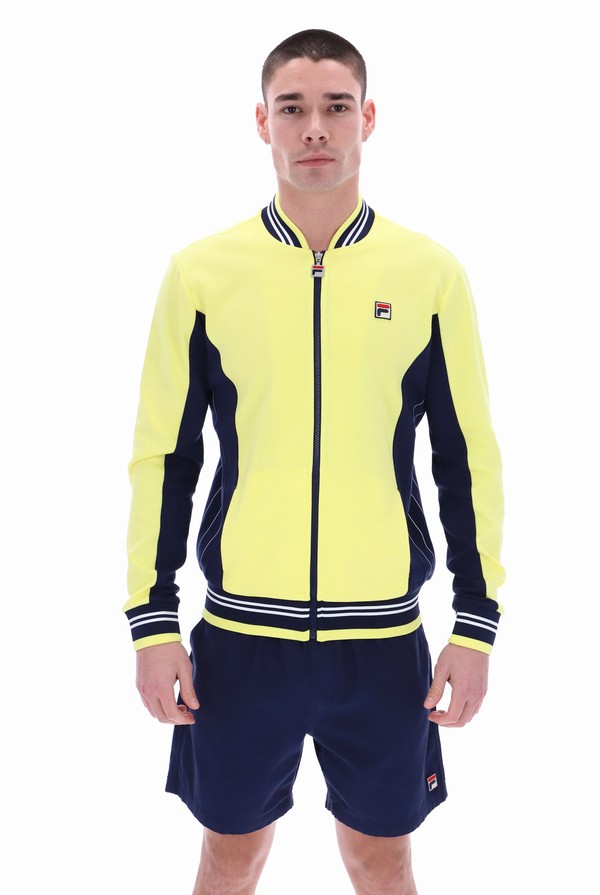 Navy Fila Settanta Baseball Men Track Top | 1643KZLFJ