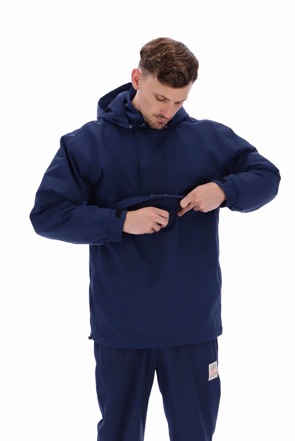 Navy Fila Solomen Heavy Half Zip Men Jackets | 2406JZQON