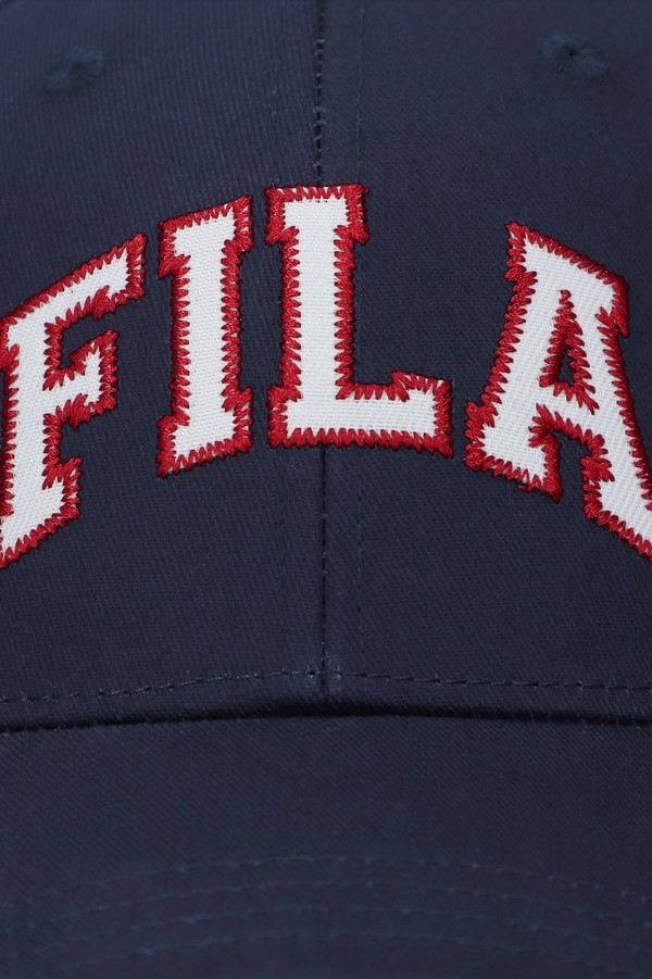 Navy Fila Swedge Baseball Men Caps | 1089RGPQZ