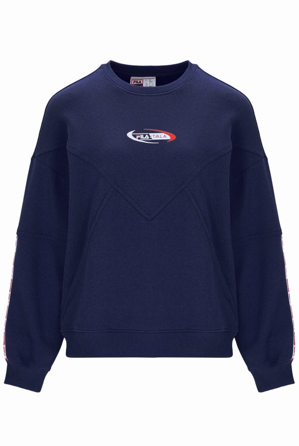 Navy Fila TALA Crew  Women Co-ords | 5684KXTQF