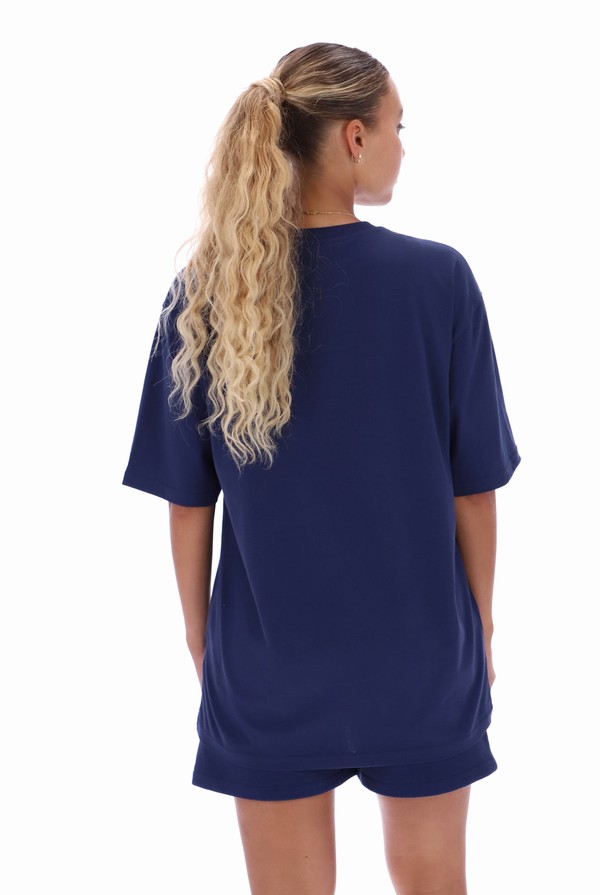 Navy Fila TALA Oversized  Women T-shirts | 4528OTQHP