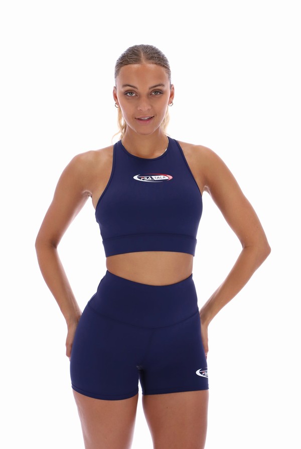 Navy Fila TALA SKINLUXElette Women Tops | 4310QMACX