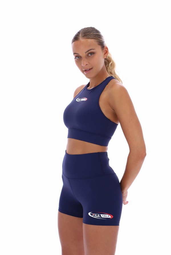 Navy Fila TALA SKINLUXElette Women Tops | 4310QMACX