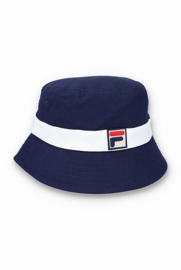 Navy Fila Tabbs Bucket Men Hats | 4609VBFSM