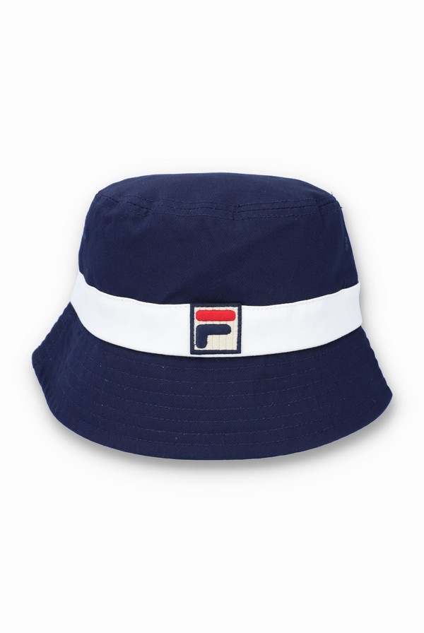 Navy Fila Tabbs Bucket Men Hats | 4609VBFSM