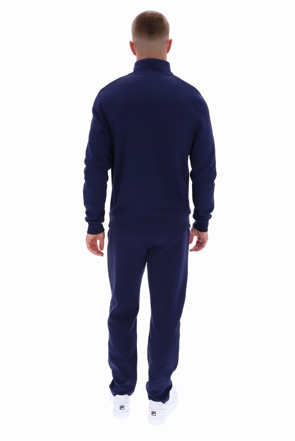 Navy Fila Weston Half Zip Men Sweatshirts | 3210CAKUM