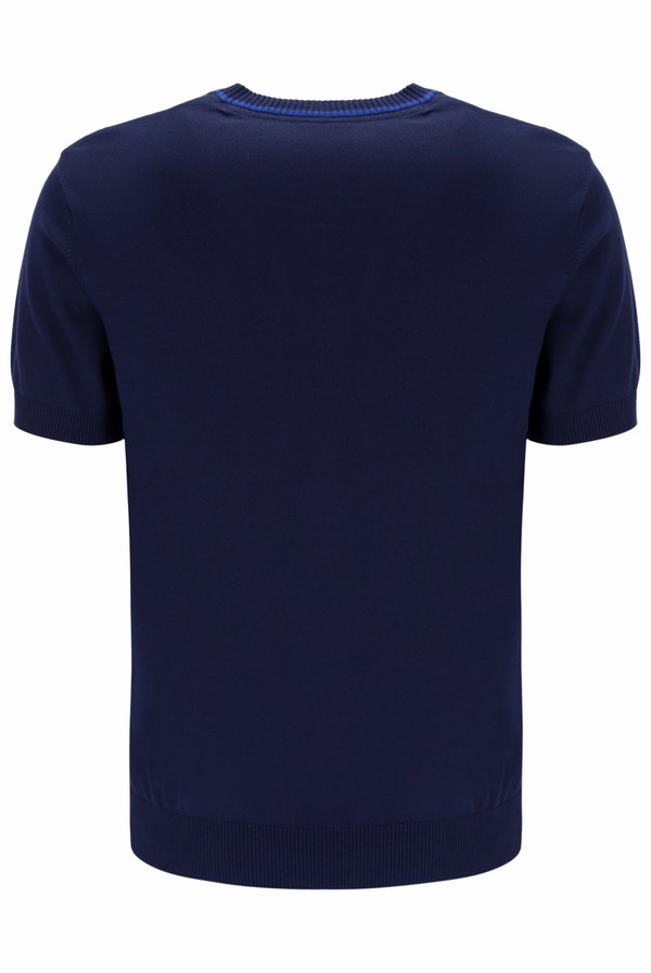 Navy Fila Willow Lightweight Knit Men T-shirts | 9256UJWES