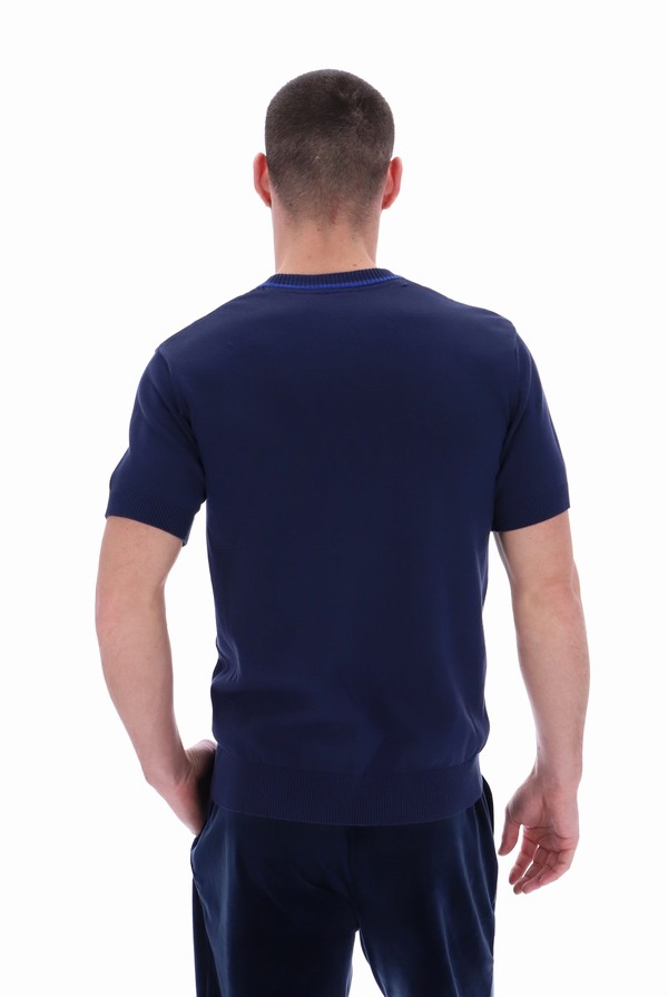 Navy Fila Willow Lightweight Knit Men T-shirts | 9256UJWES