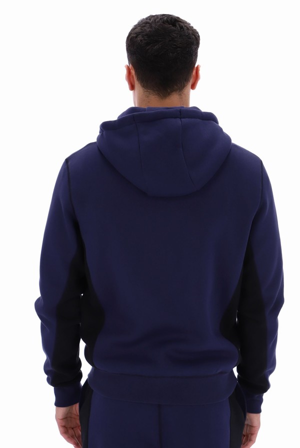 Navy / Black Fila Mick Zip Through Men Hoodie | 3074JKXNY