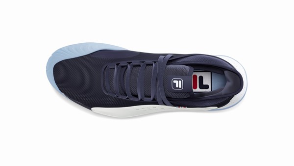 Navy / Black Fila Mondo Forza Tennis Men Trainers | 1423PBJUT