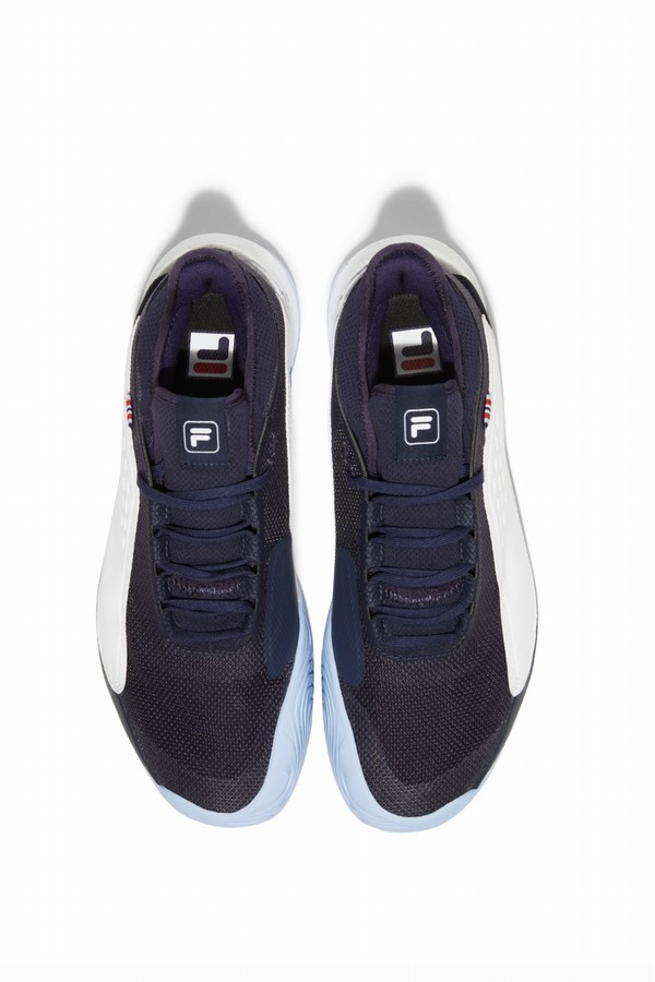 Navy / Black Fila Mondo Forza Tennis Men Trainers | 1423PBJUT