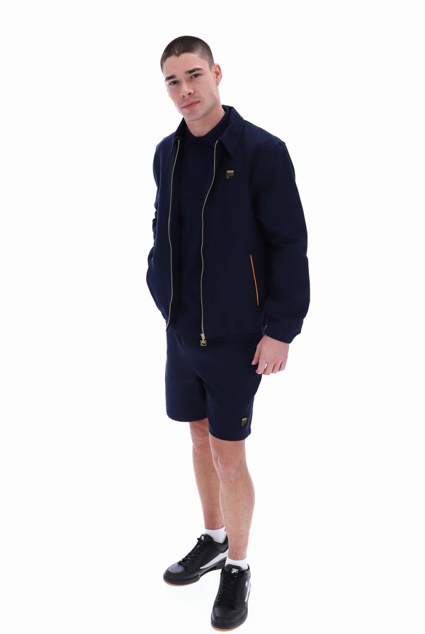 Navy / Orange Fila Fabi Houndstooth Men Tracksuits | 9867ANSPW