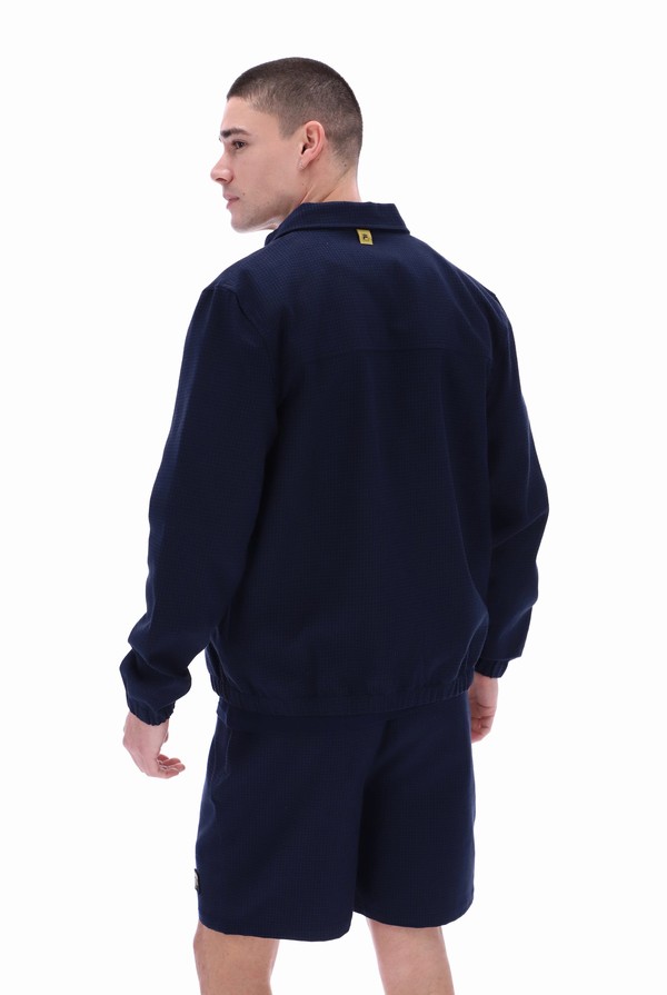 Navy / Orange Fila Fabi Houndstooth Men Tracksuits | 9867ANSPW