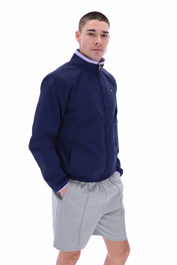 Navy / Purple / Navy Fila Truli Nylon Men Tracksuits | 0475BPSQV