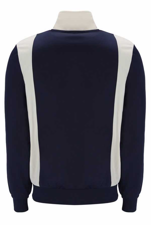 Navy / Red Fila Andre Colour Blocked Men Track Top | 8379UMOGT