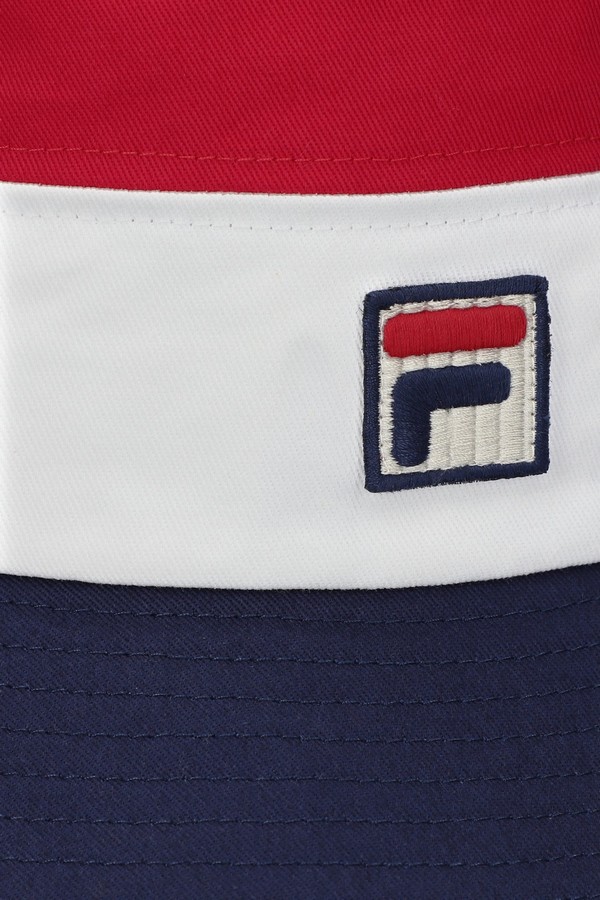 Navy / Red Fila Leader Bucket Men Hats | 5107NEWKS