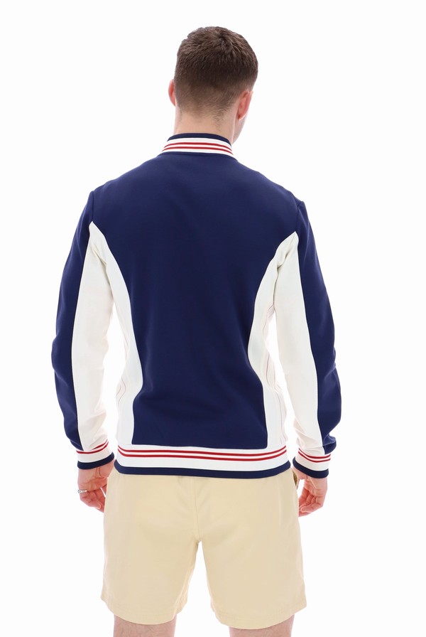 Navy / Red Fila Settanta Baseball Men Jackets | 8473OYSVM