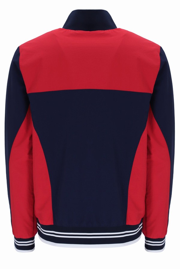 Navy / Red / White Fila Alfonso Zipped Men Track Top | 7230OQPRG