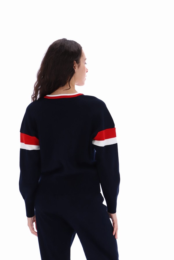 Navy / Red / White Fila Frankie Knit Crew Women Co-ords | 2059JTSON