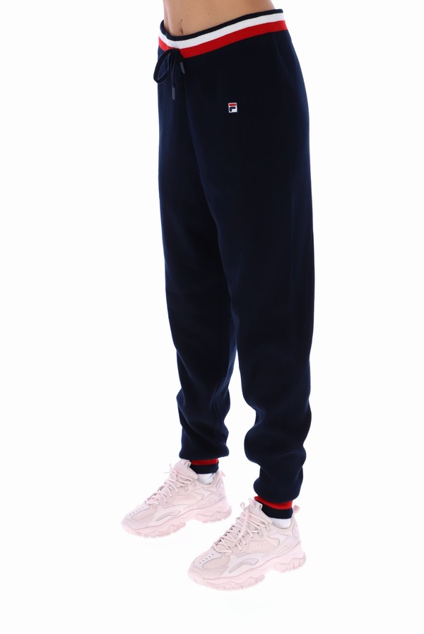 Navy / Red / White Fila Frankie Knit Women Bottoms | 4916ODEJQ