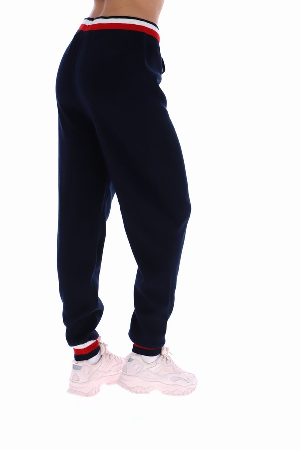 Navy / Red / White Fila Frankie Knit Women Bottoms | 4916ODEJQ