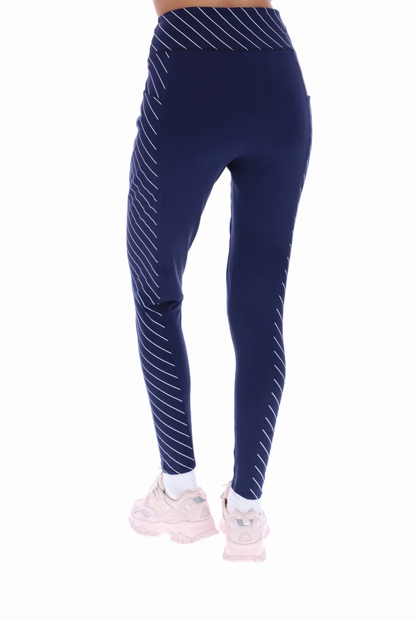 Navy / White Fila Claire Women Leggings | 5183TFRUB