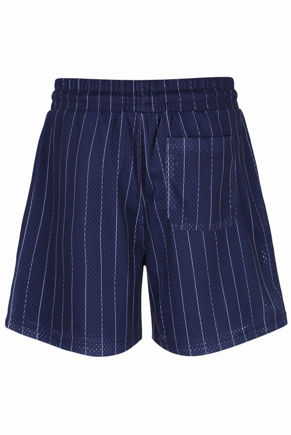 Navy / White Fila Jair Pin Stripe Mesh Men Shorts | 9045ARPUH