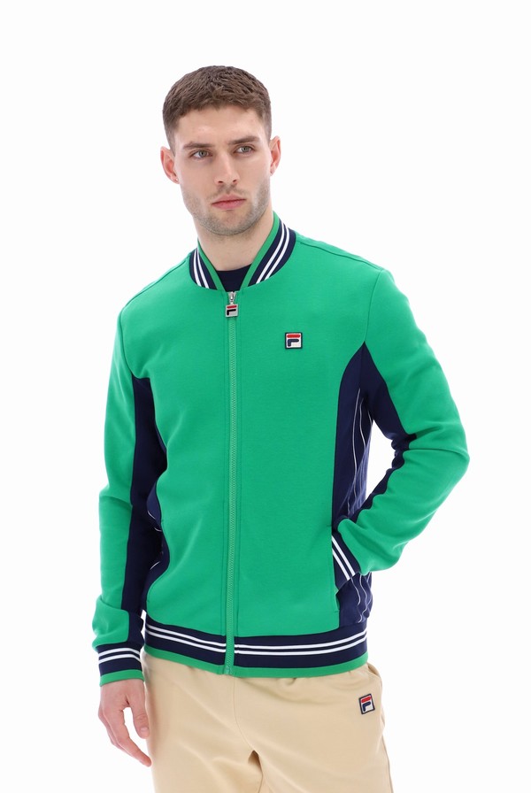 Navy / White Fila Settanta Baseball Men Jackets | 5896KCPXA