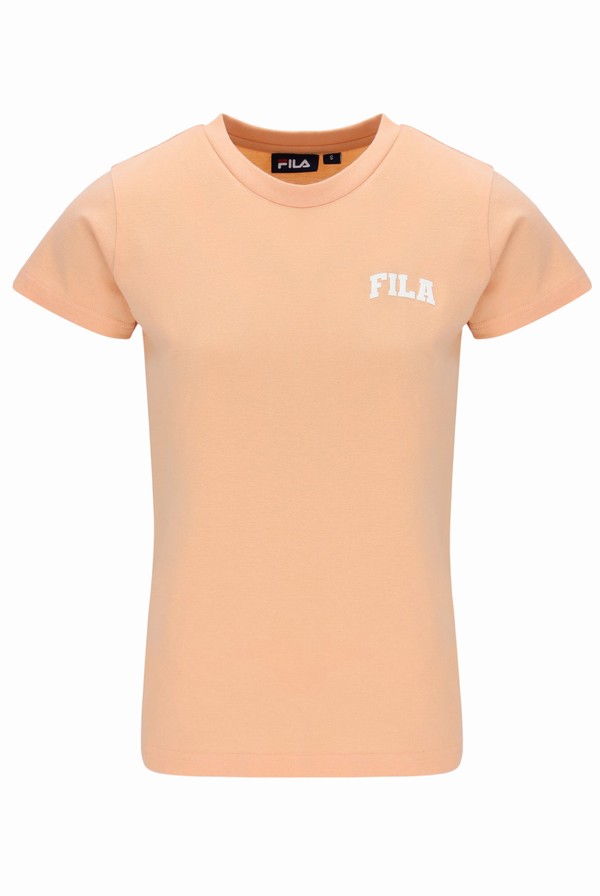 Orange Fila Aileen Basic Logo Women T-shirts | 9274QSRUJ