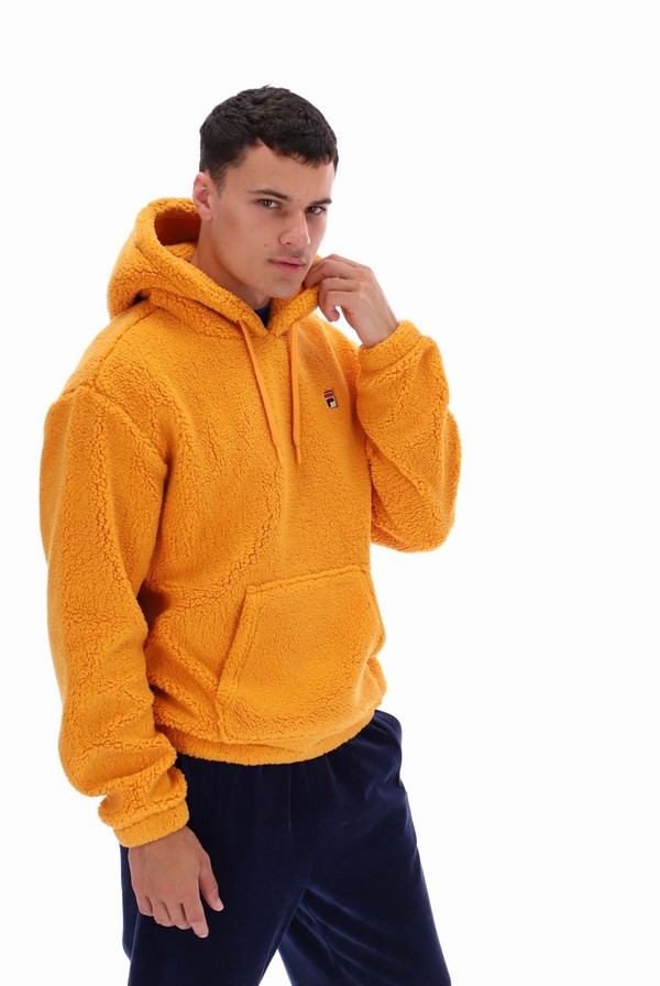 Orange Fila Finn Men Hoodie | 6480BQYPF